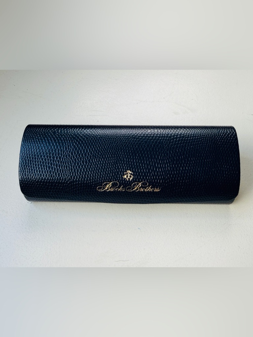 Brooks Brothers Black Textured Eyeglass Case